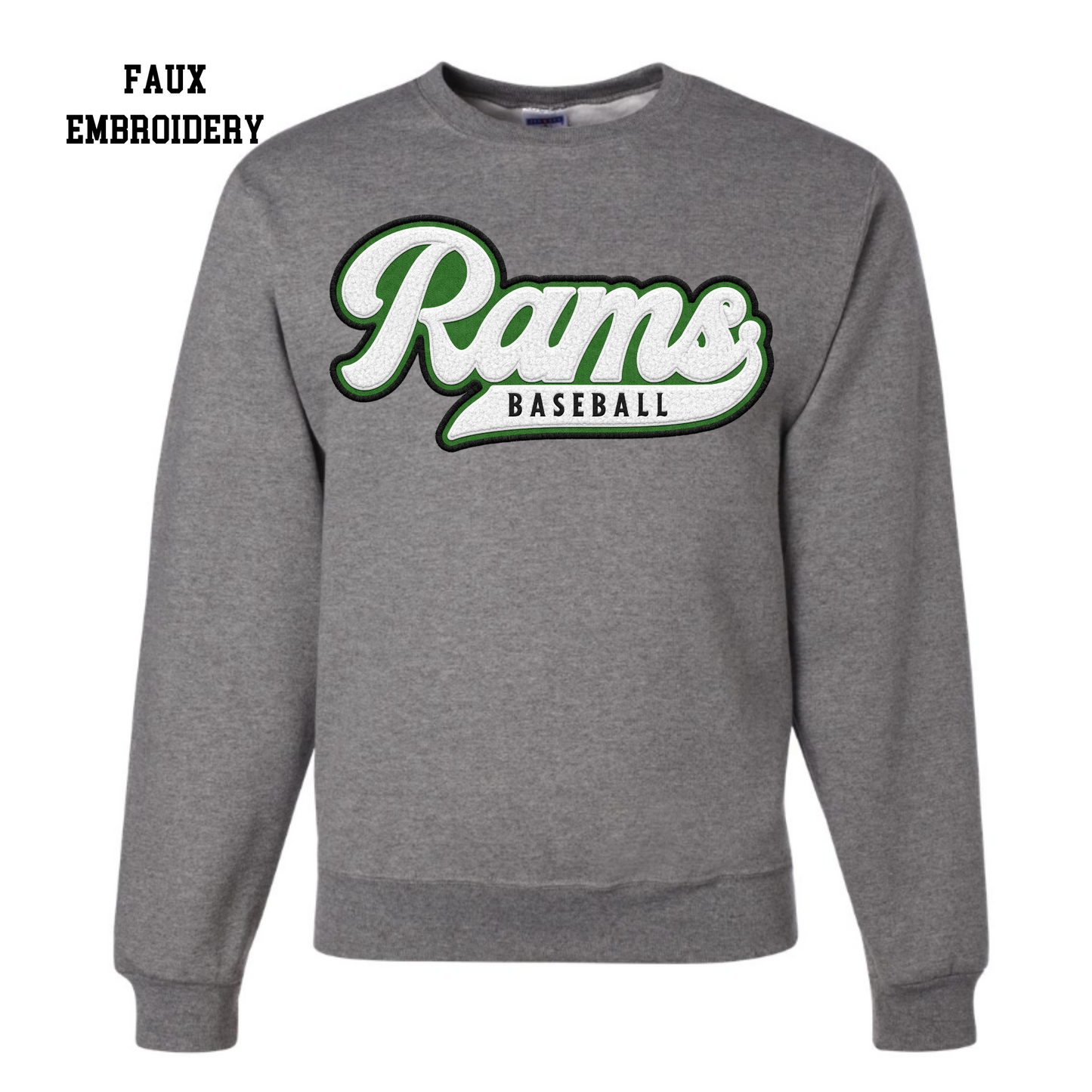 Baseball/Softball - Faux Embroidery Tee