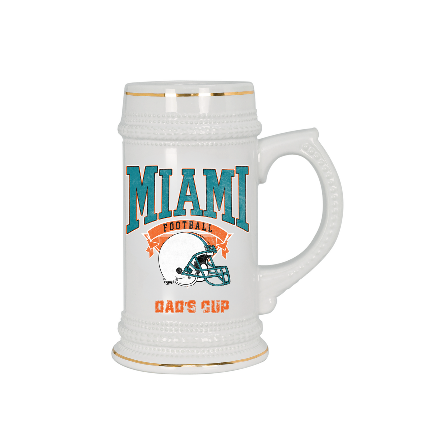 18 oz. White Ceramic Stein