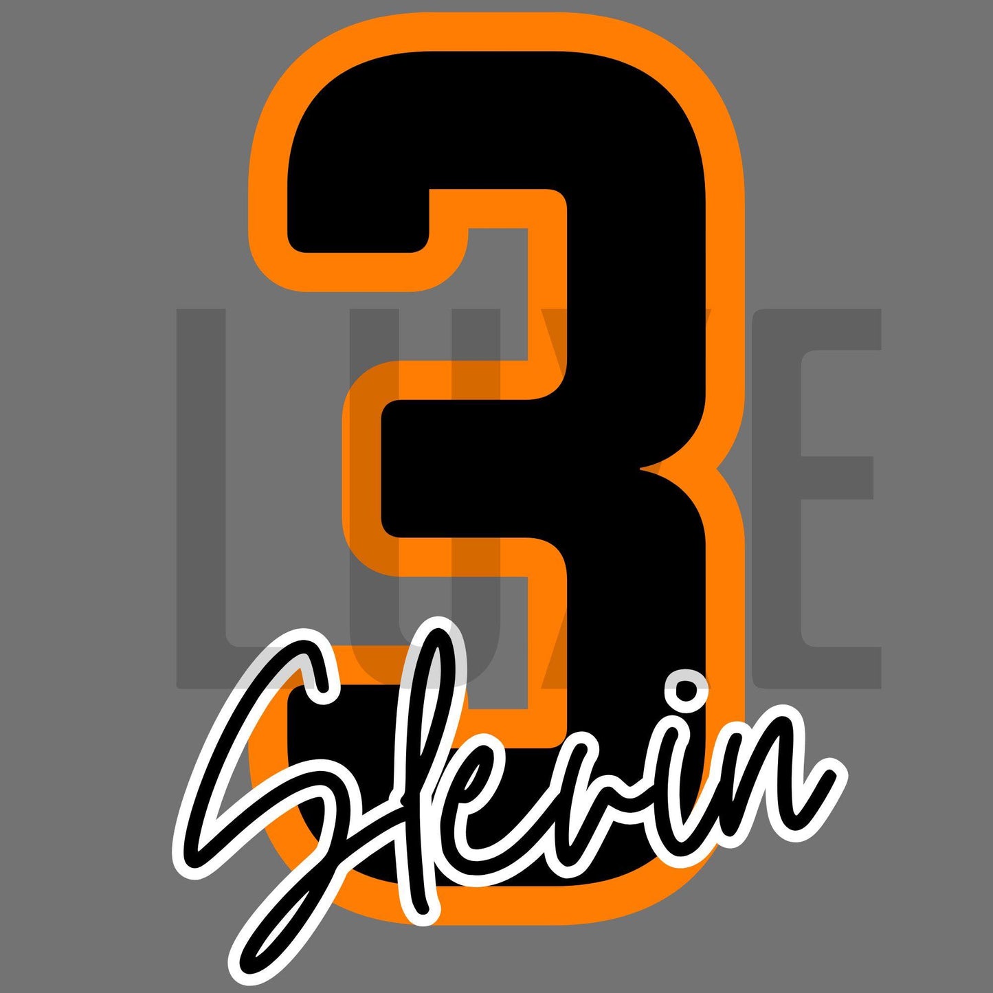 Enlarged Script Numbers & Names