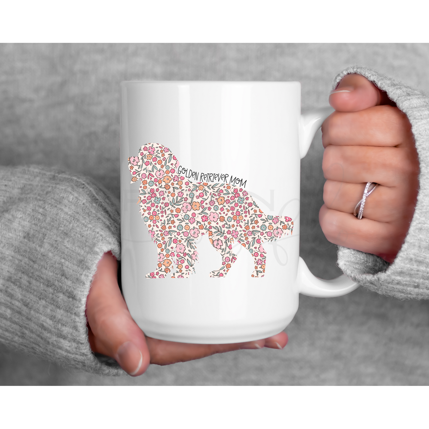 Floral Dog Mom Mug