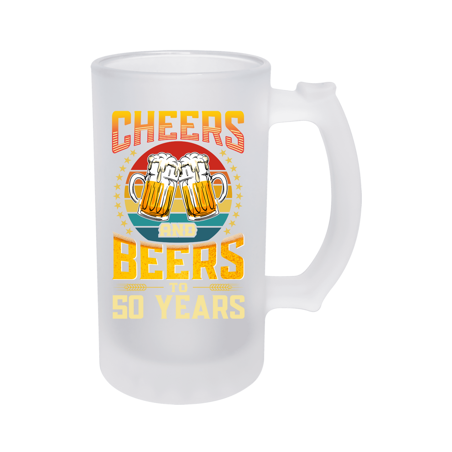 16 oz. Frosted Beer Glass with Handle