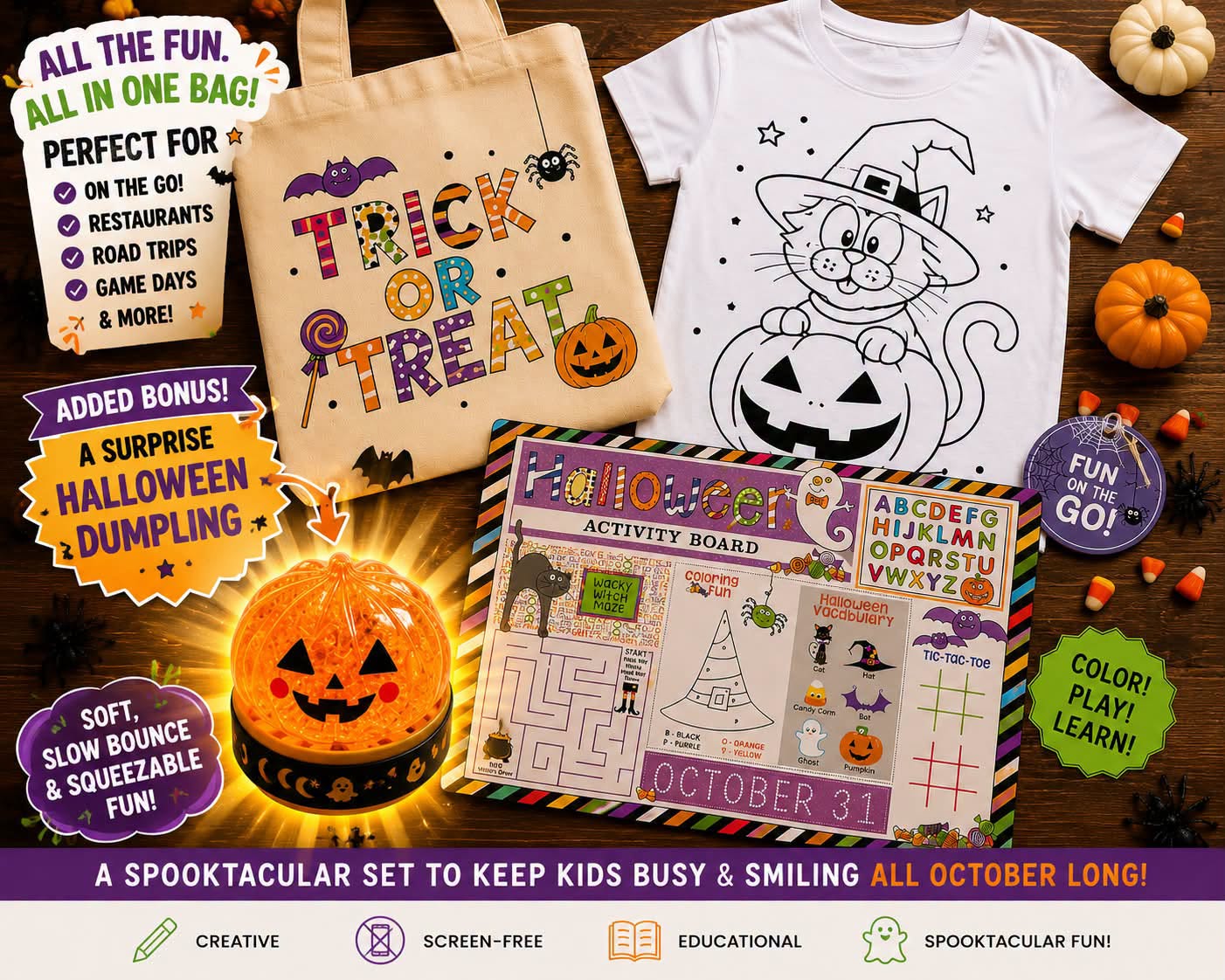 Kids Halloween Activity Set