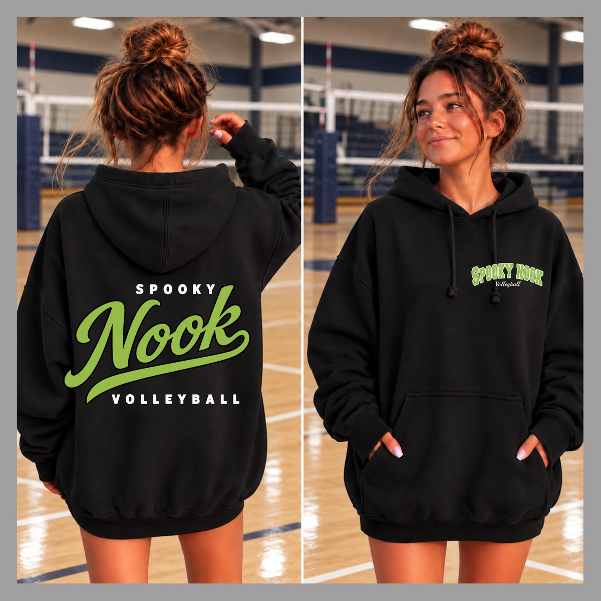 Spooky Nook Volleyball Hoodie Script