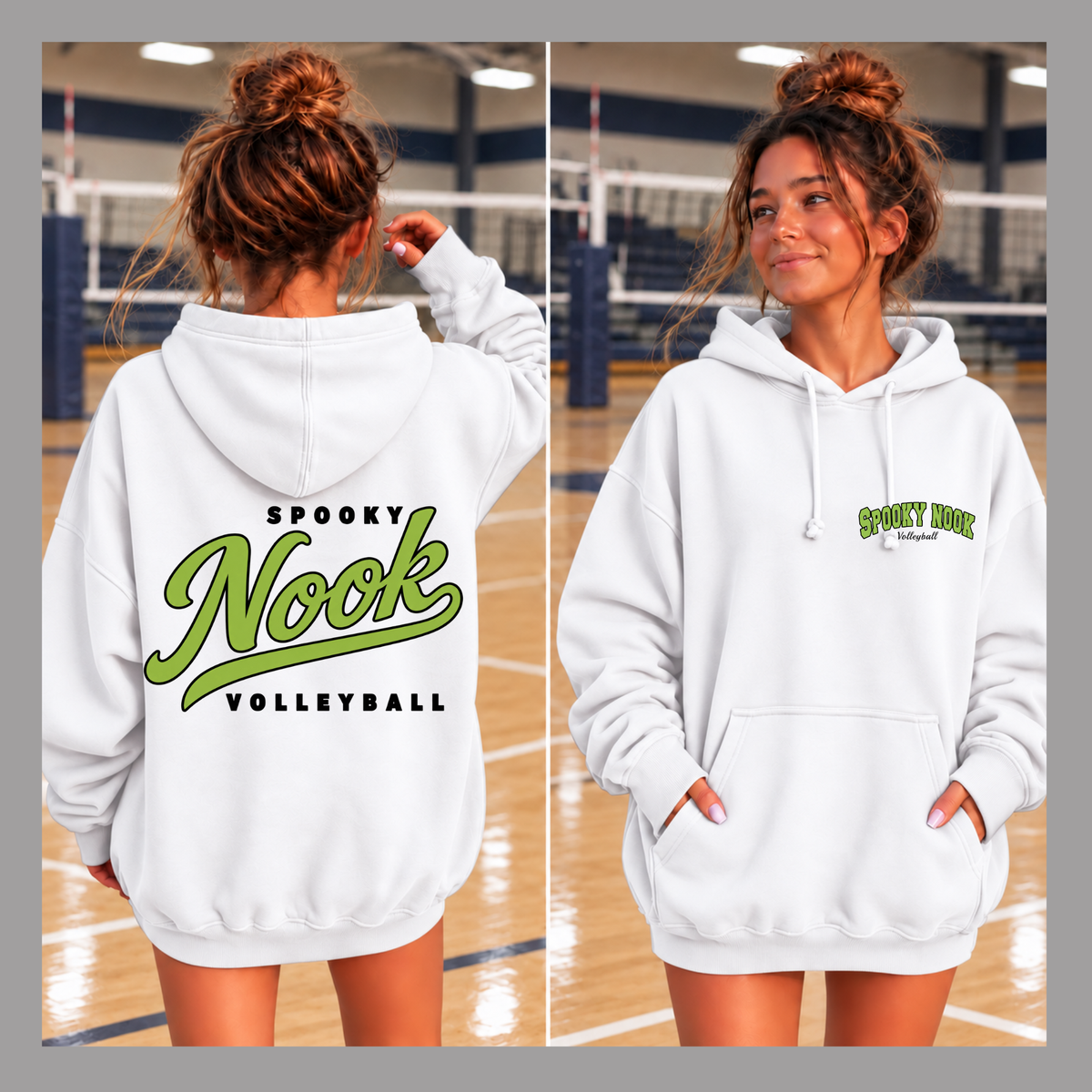 Spooky Nook Volleyball Hoodie Script