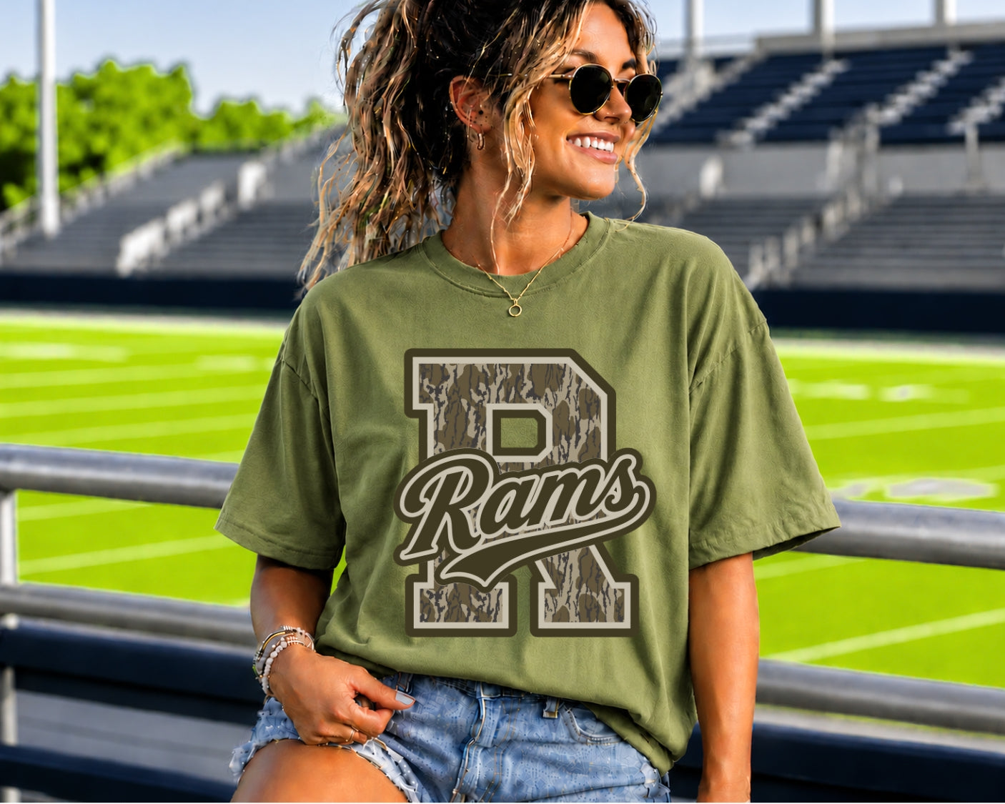 Team Letter Camo Tee