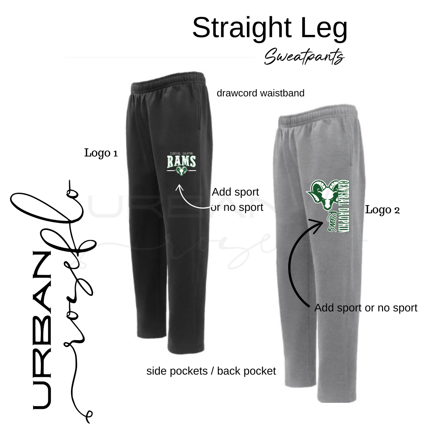 CD Rams Straight Leg Sweatpants