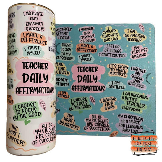 Teacher Daily Affirmations Drinkware