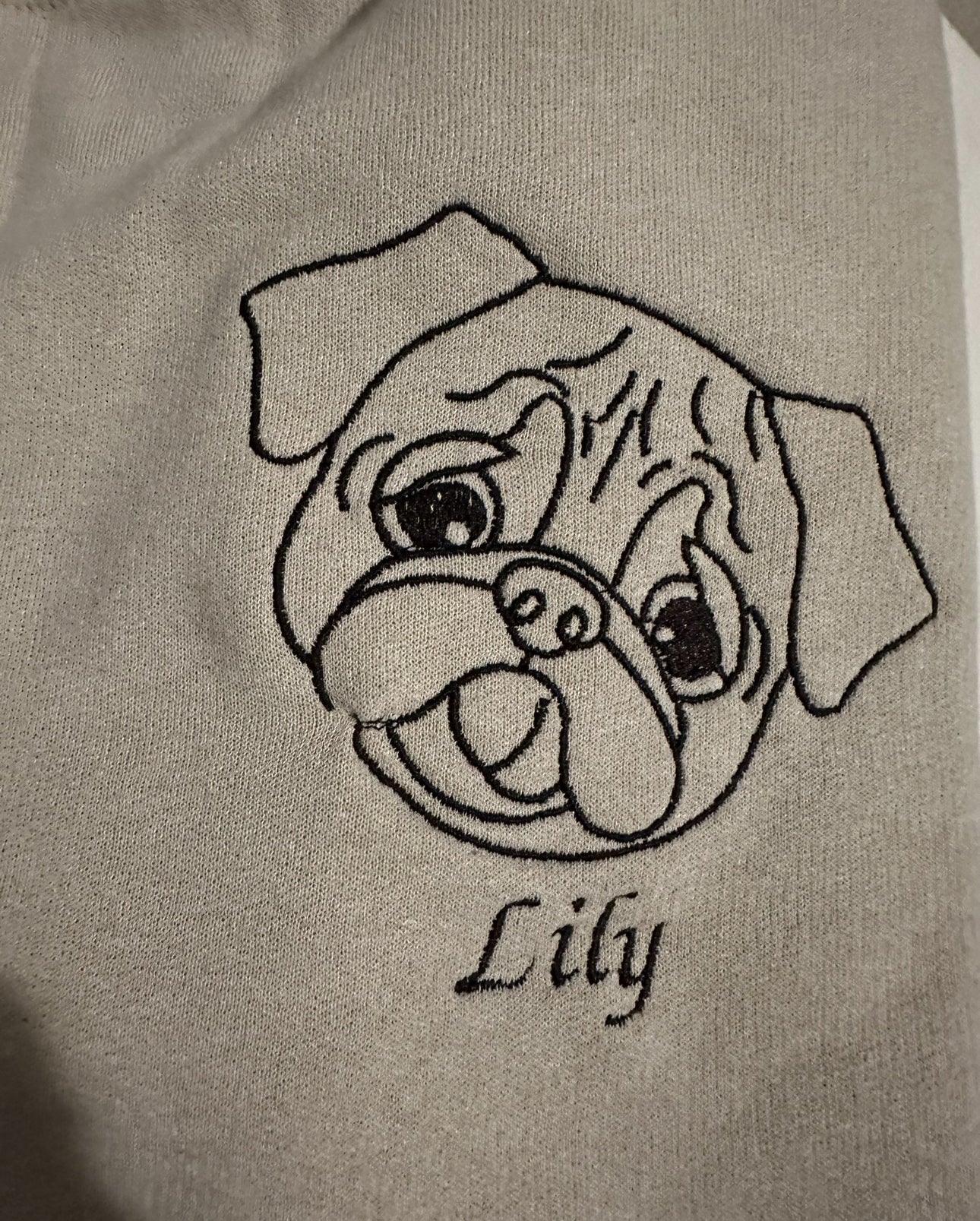 Embroidered Dog Face
