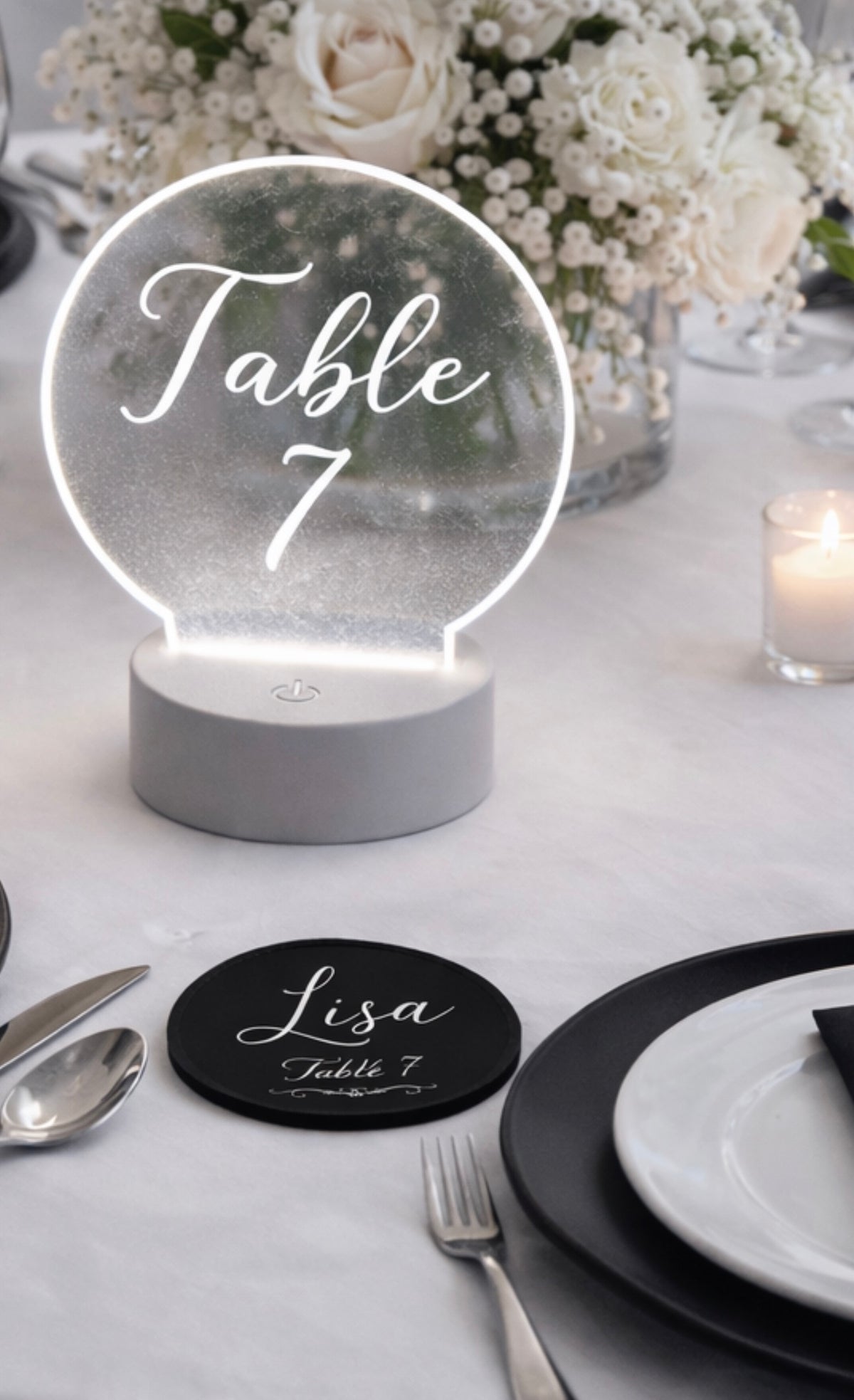 Black Acrylic Coasters