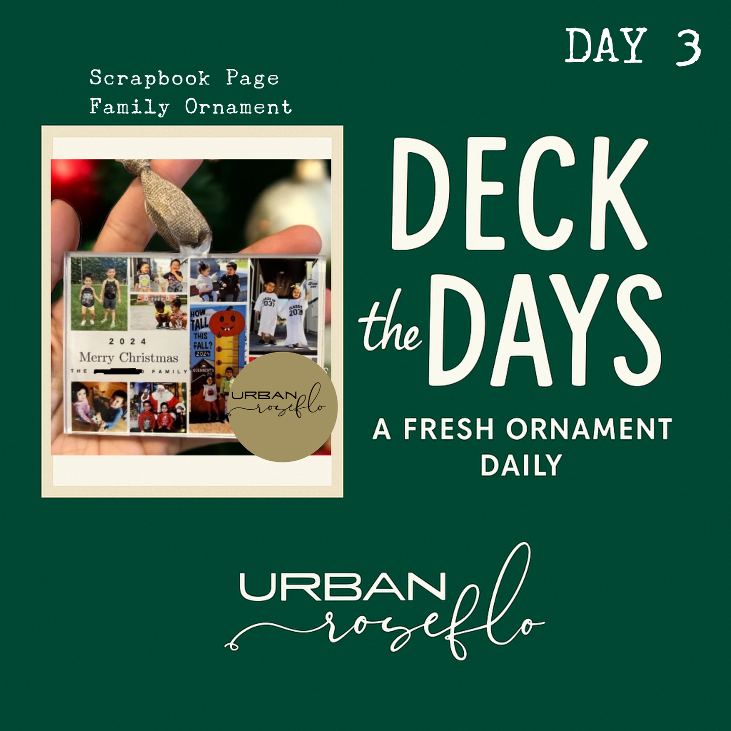 Scrapbook Page Family Ornament