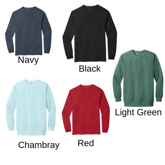 America Flags Embroidered-Comfort Colors Apparel