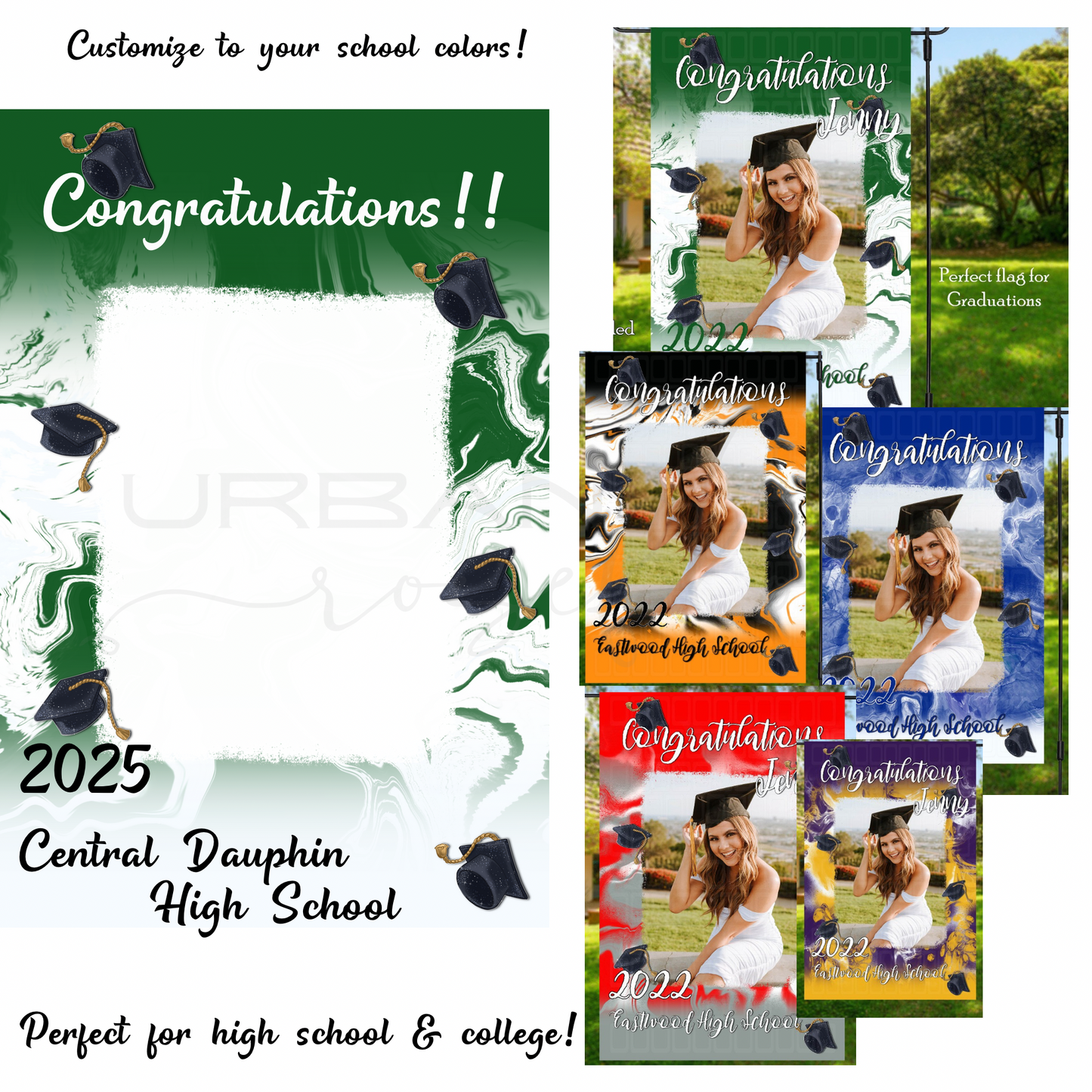 Graduation Custom Garden Flag