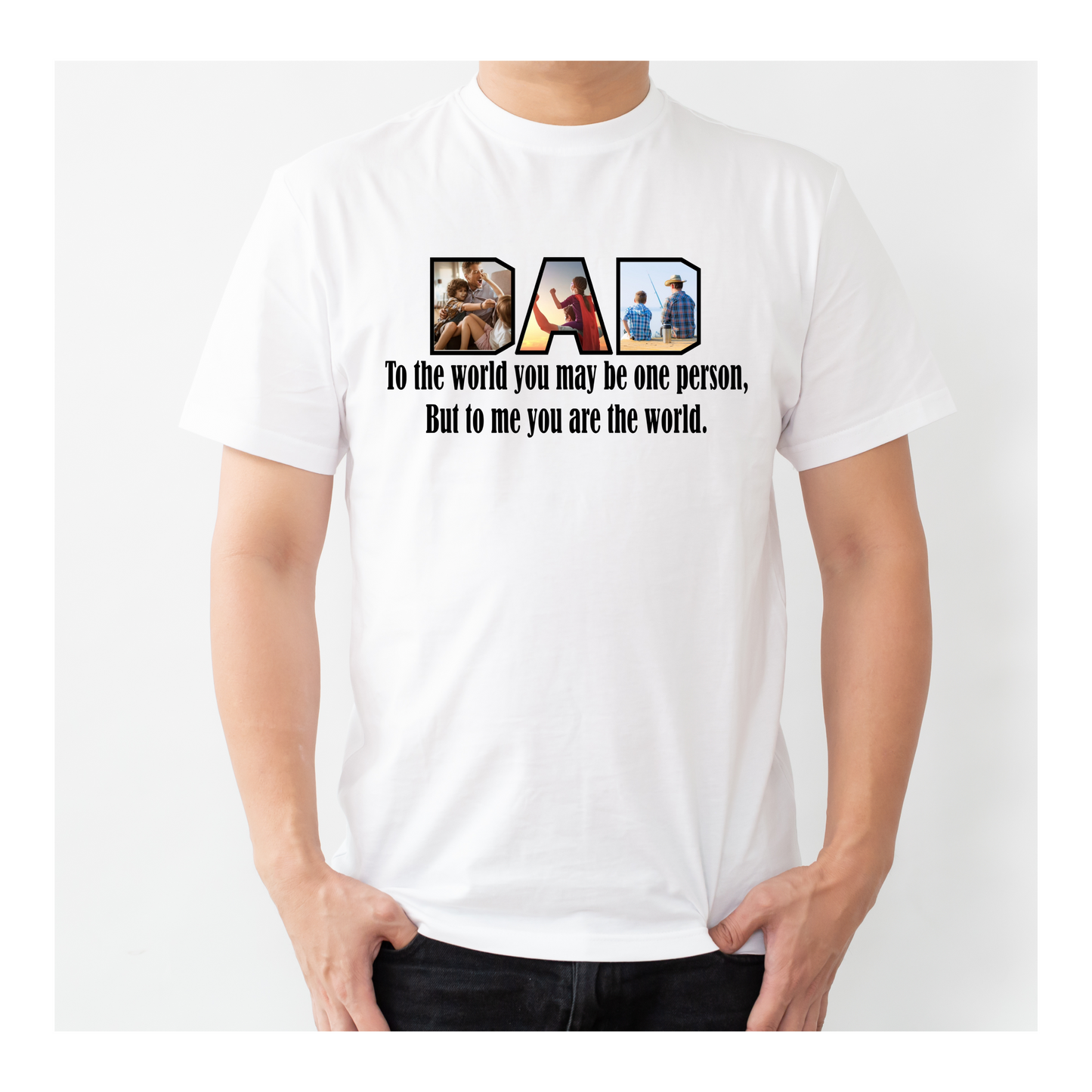 Custom Pictures Fathers Day Tee