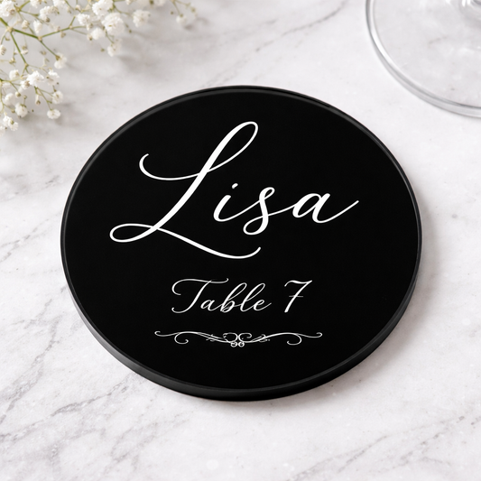 Black Acrylic Coasters