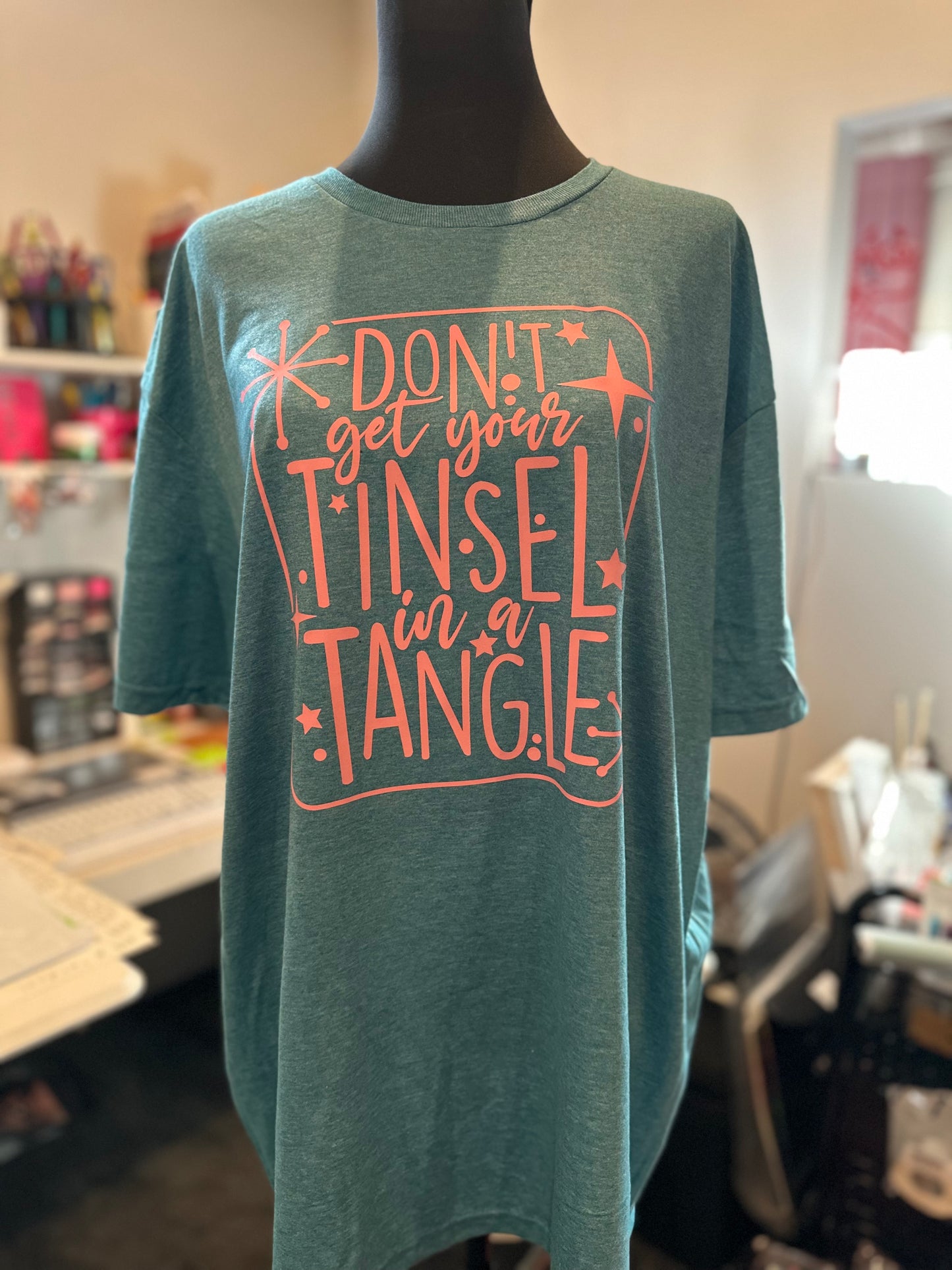 🎄 "Don’t Get Your Tinsel in a Tangle" Holiday Tee 🎄