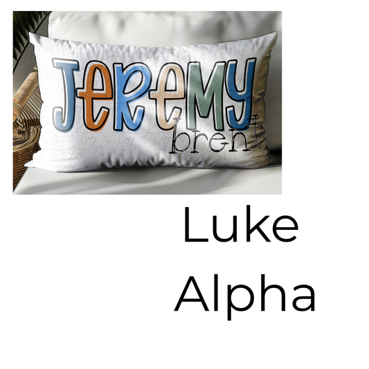 Customized Alpha Pillows