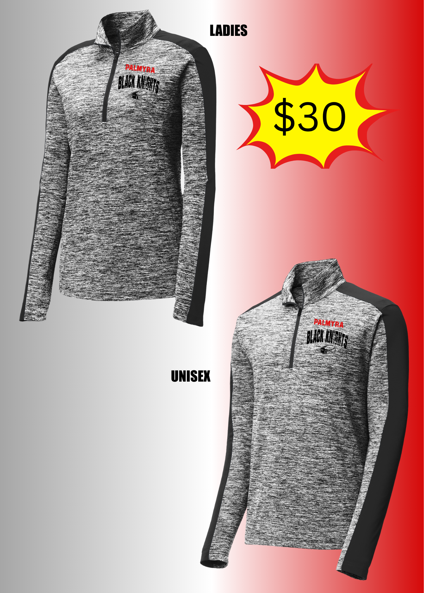 Palmyra Black Knights Performance Quarter Zip