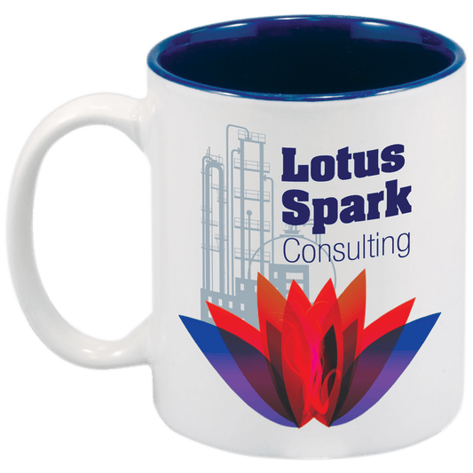 11 oz. White/Color Ceramic Mug