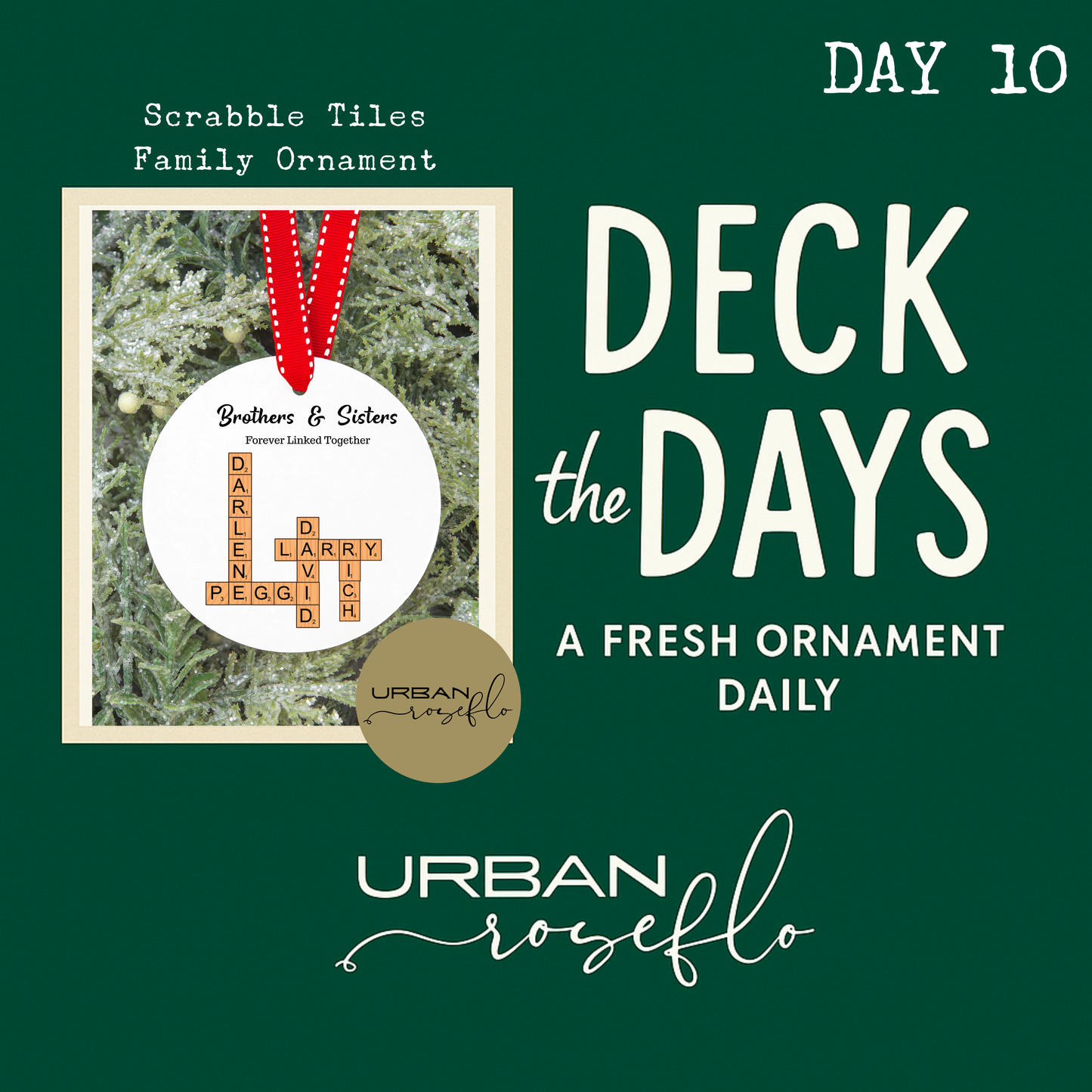 Scrabble Tile Family Ornament