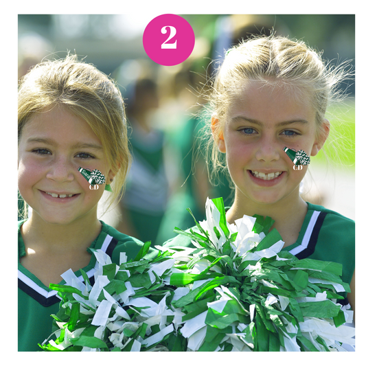 CD Cheer Temporary Tattoo Sheets