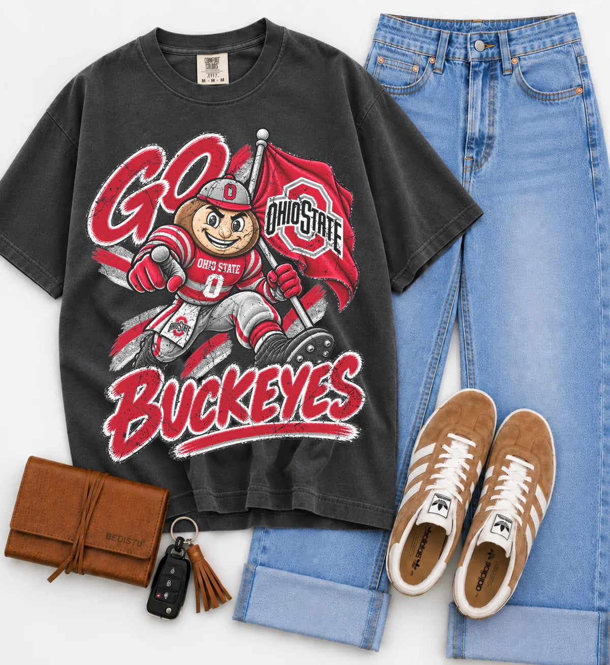 Vintage Distressed Go Mascots College