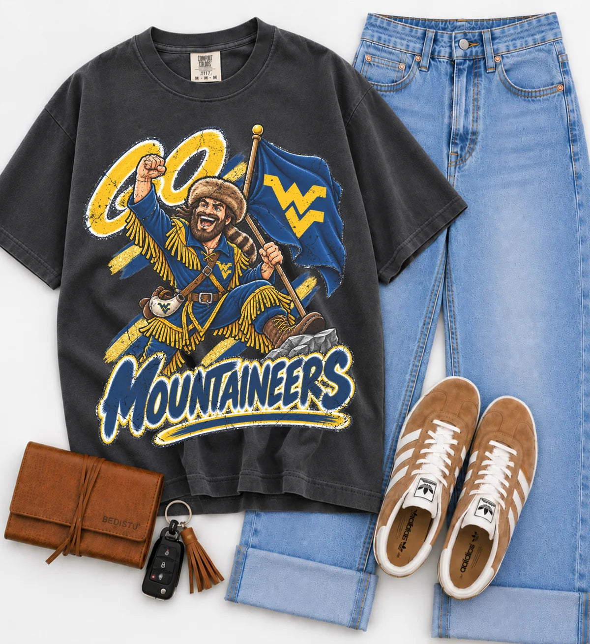 Vintage Distressed Go Mascots College