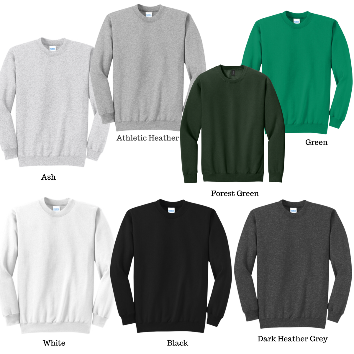 CD Apparel Basic Crew Neck Sweatshirt