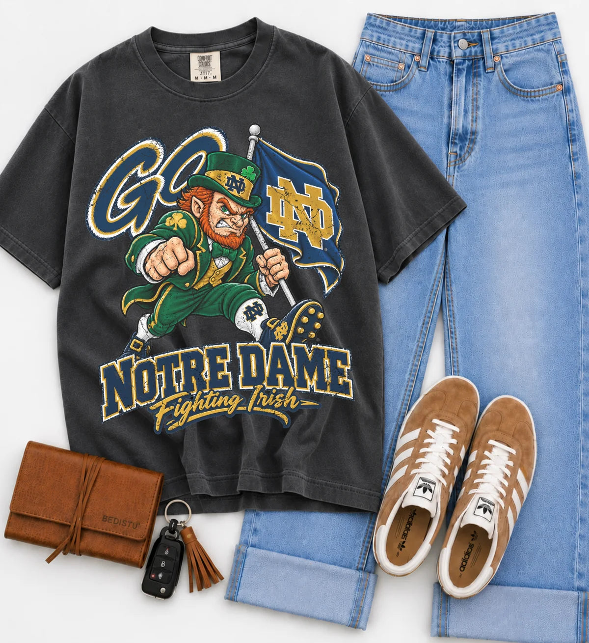 Vintage Distressed Go Mascots College