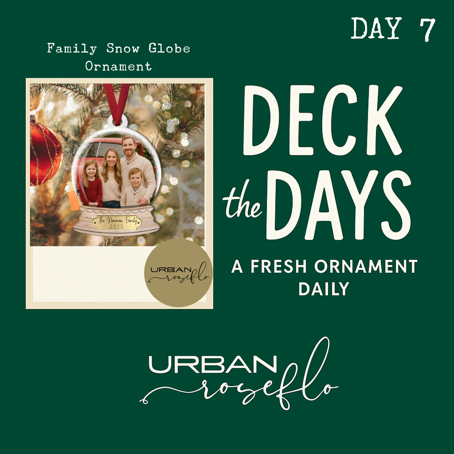 Family Snow Globe Ornament