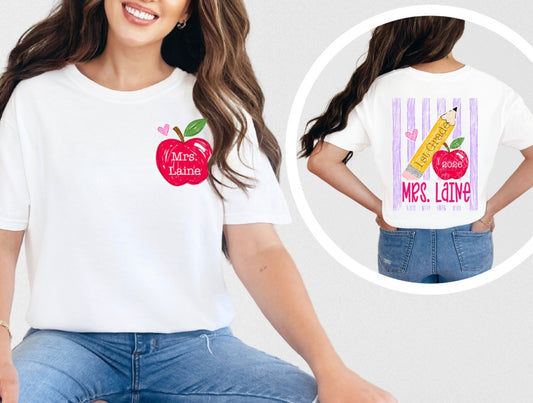 Teacher Name Pocket Tee