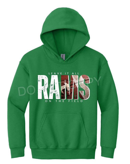 Leave it all on the Field - Rams Football Adult Crewneck Sweatshirt