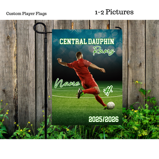 CD Soccer Player Garden Flag