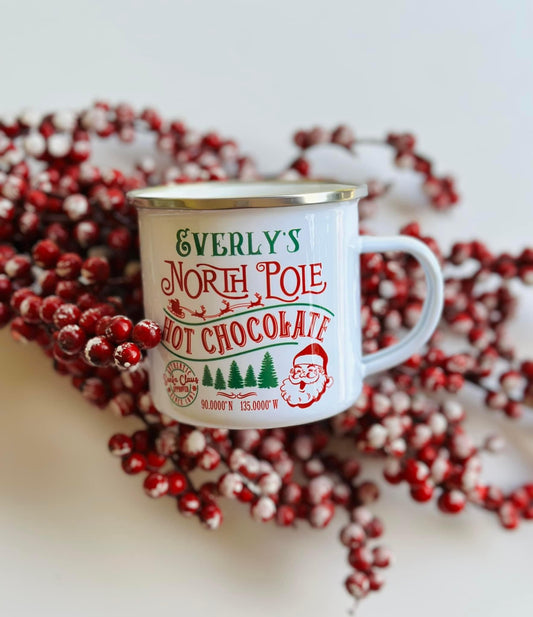 Hot Cocoa Personalized Tin Mug
