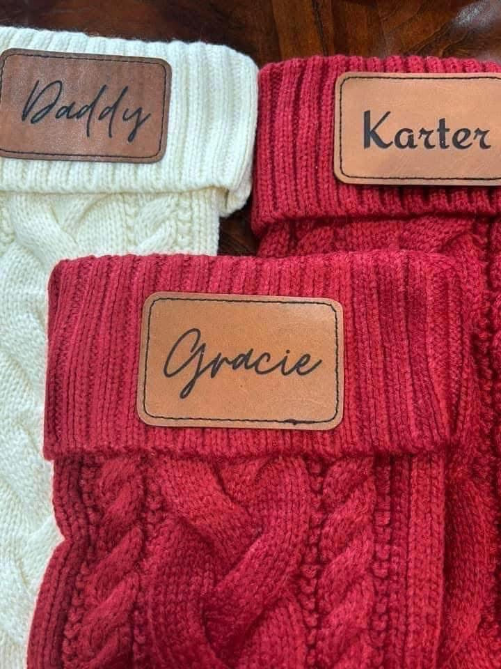 Christmas Stocking w/Name Patch