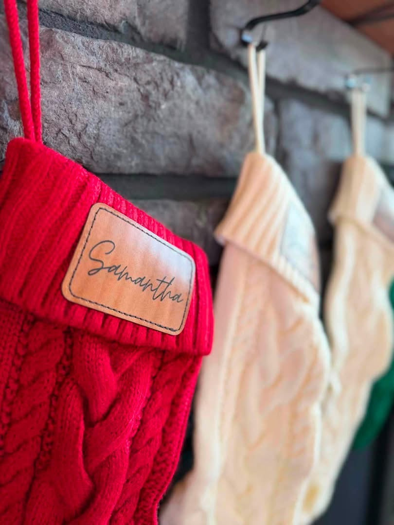 Christmas Stocking w/Name Patch