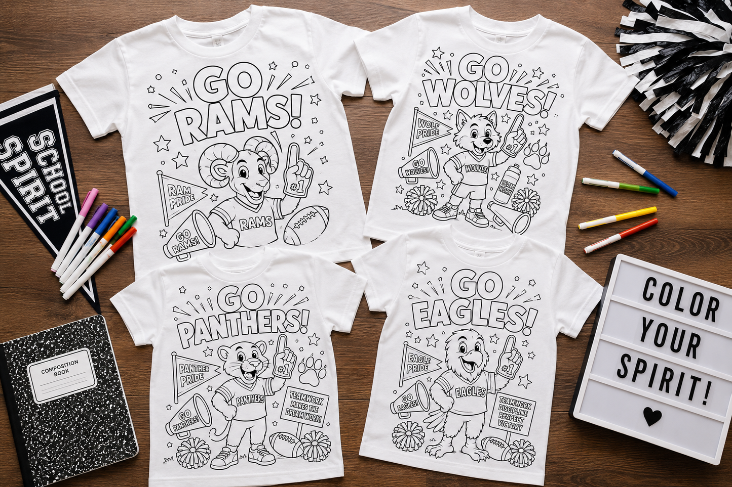 Color Your School Spirit Tees