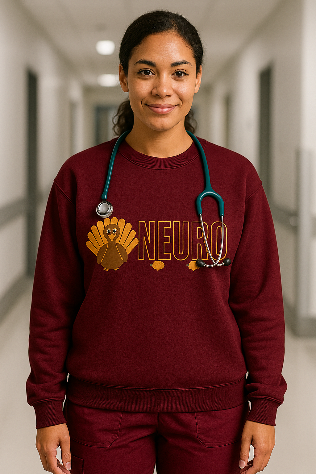 Neuro Thanksgiving Crop Sweatshirt