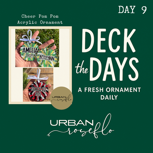 Cheer Pom Pom Acrylic Ornament