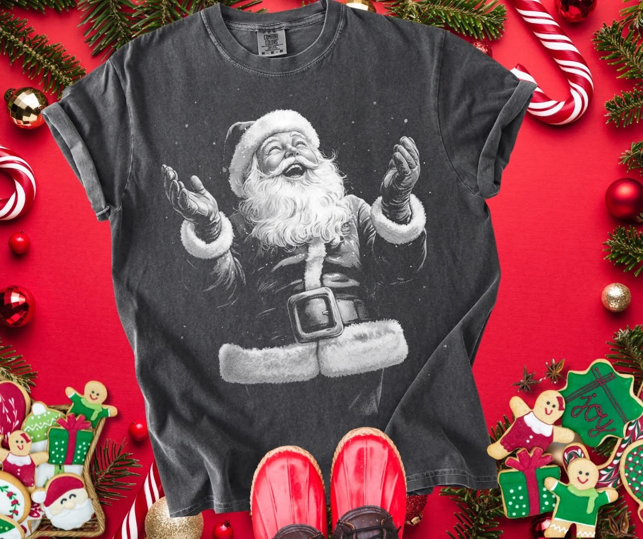 JOLLY SANTA VINTAGE SKETCH