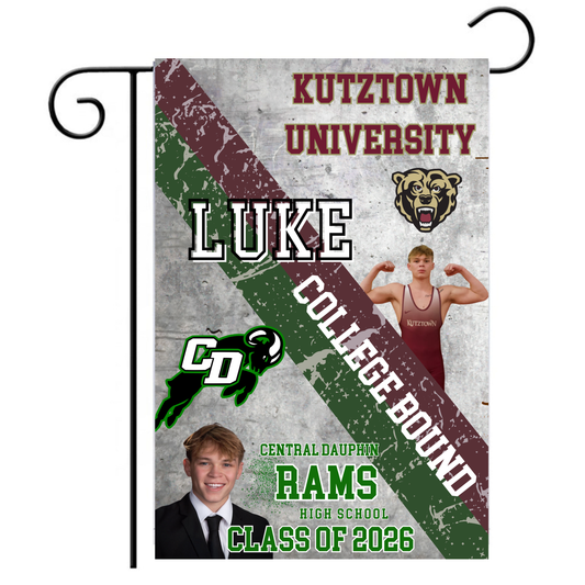 High School & College Garden Flag - Multiple Pictures