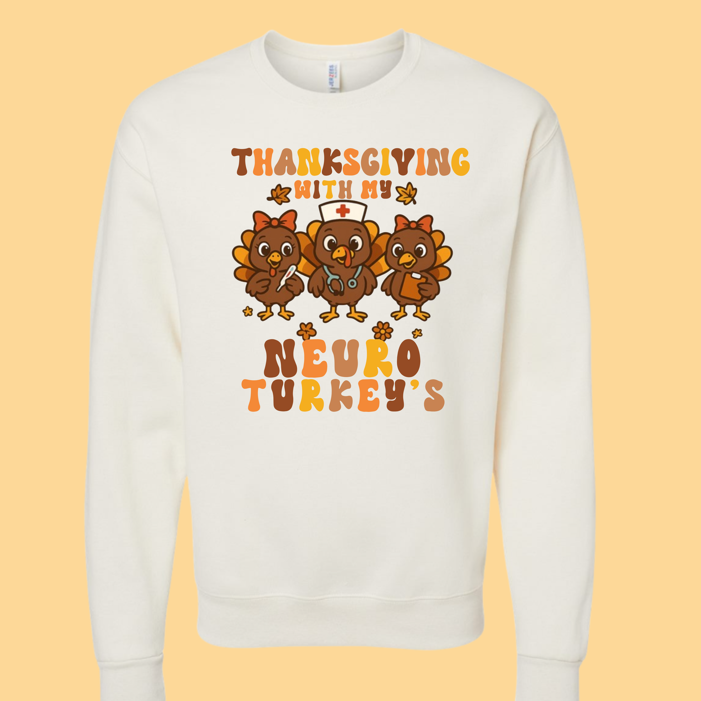 Neuro Thanksgiving Crop Sweatshirt