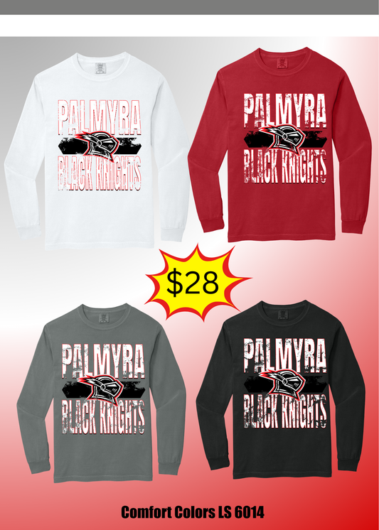 Palmyra Black Knights Comfort Colors Long Sleeve Tee