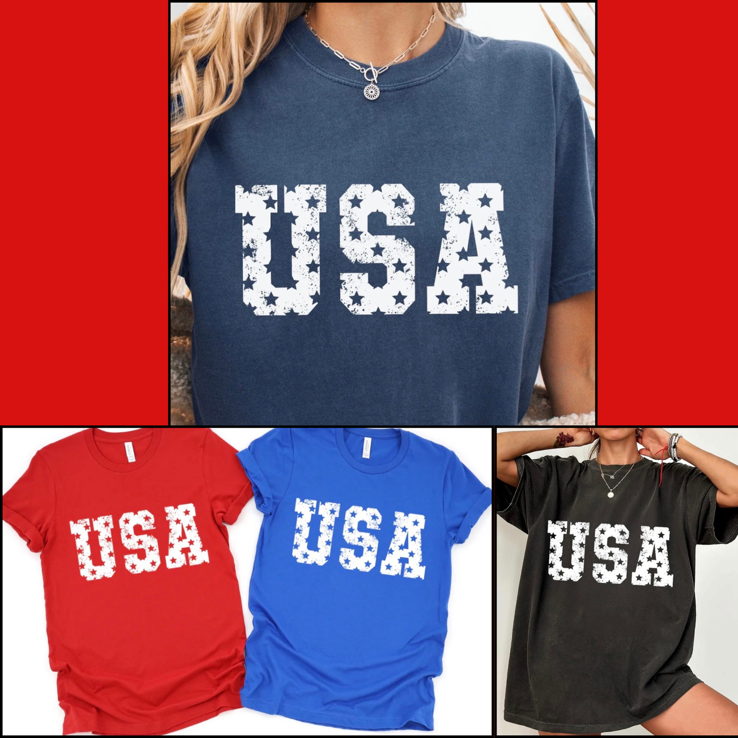 USA Stars Distressed - NEW