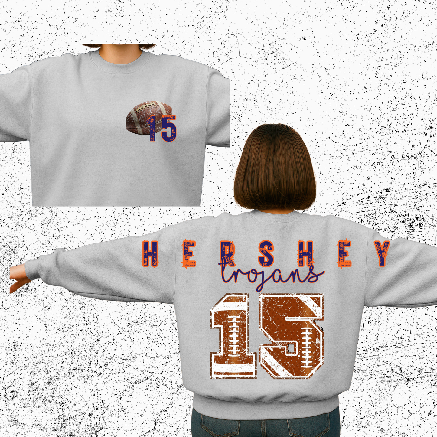 Custom Football Player Wingspan Sweatshirt